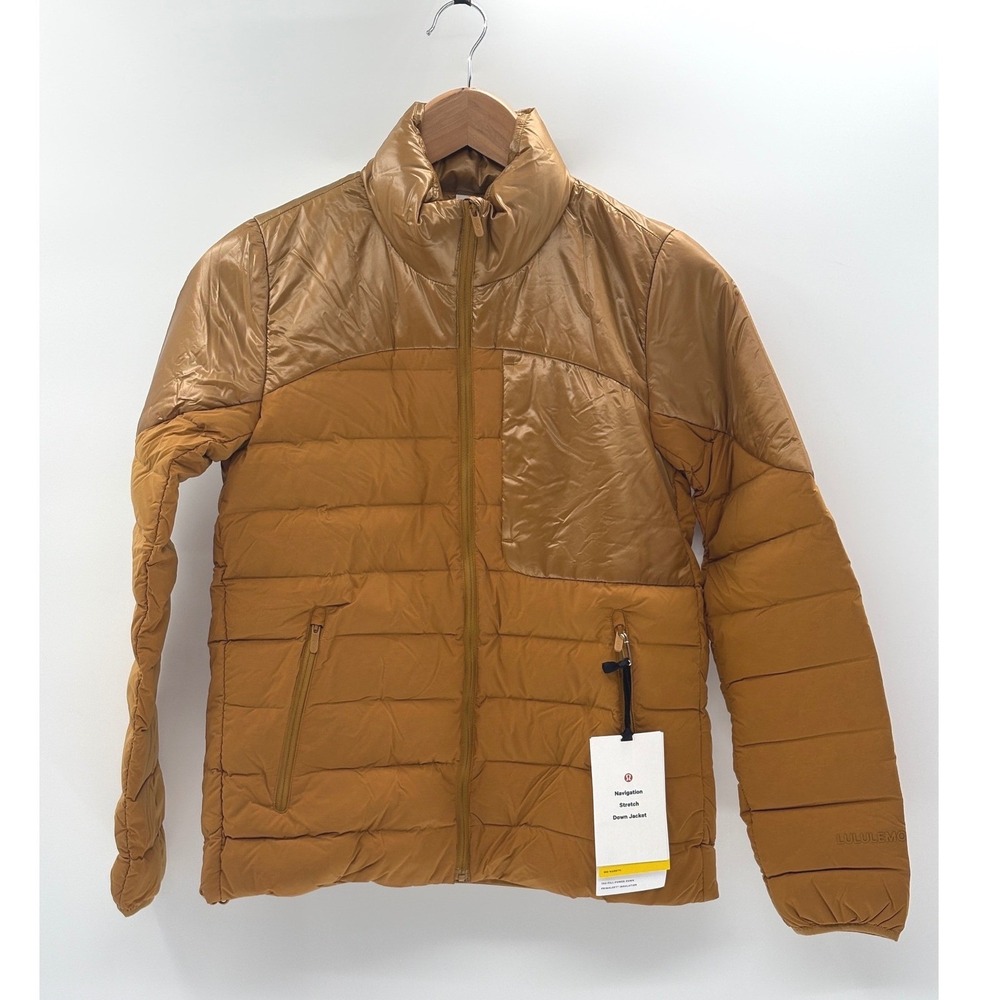 Lululemon Puffer Jacket Navigation 700 Down Women Size 2 Spiced Bronze Gold New